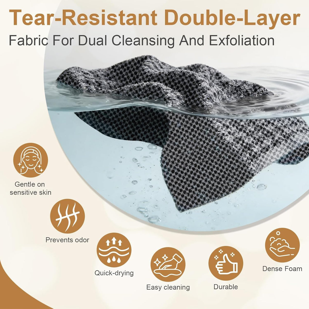Funfunman Exfoliating Shower Towel packaging with product details