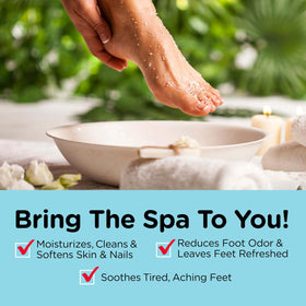 Fungi-Nail Foot Soak in a relaxing foot spa setting
