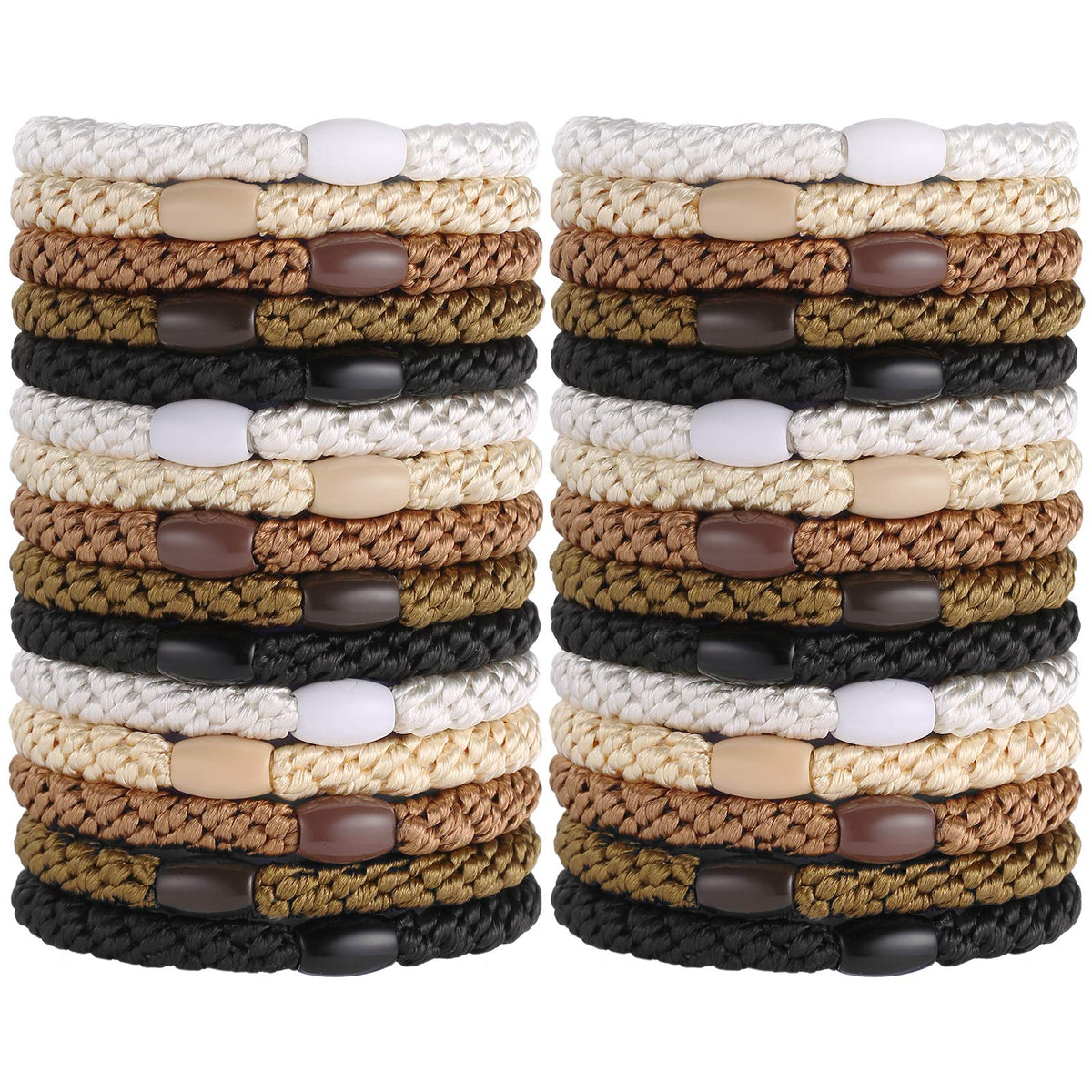 Funtopia 30Pcs hair ties in assorted colours front view