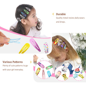 Funtopia drop-shaped hair clips in solid colours