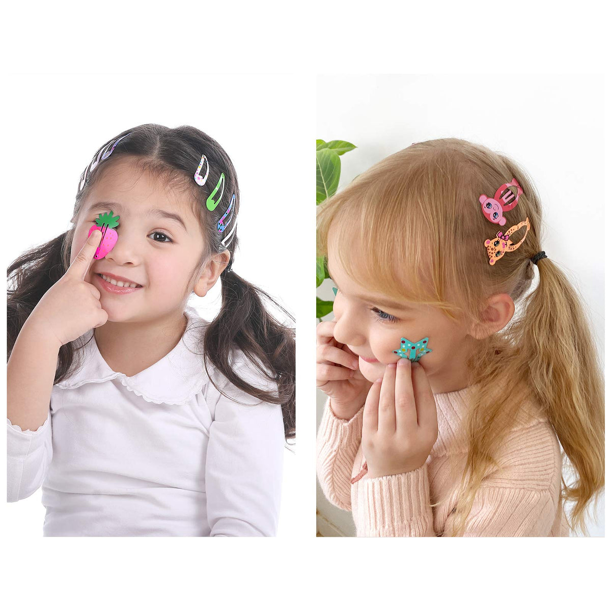 Funtopia flower-pattern hair clips for girls