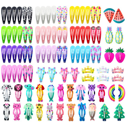 Funtopia Hair Clips 100Pcs assorted designs and colours