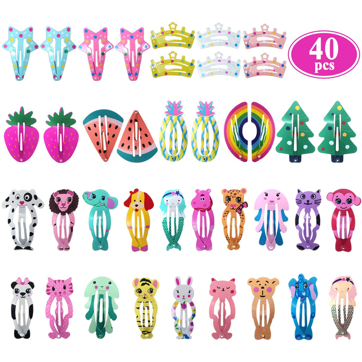 Funtopia hair clips packaging and contents