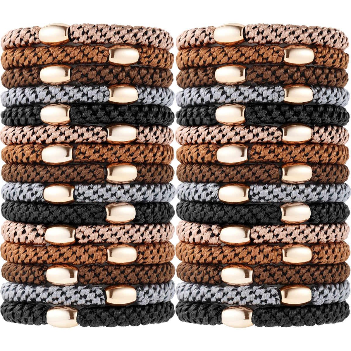 Funtopia Hair Ties No Damage 30 Pcs assorted colours front view
