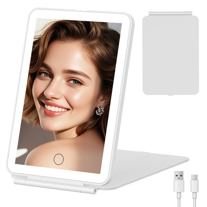 FUNTOUCH 2000mAh Rechargeable Travel Makeup Mirror front view