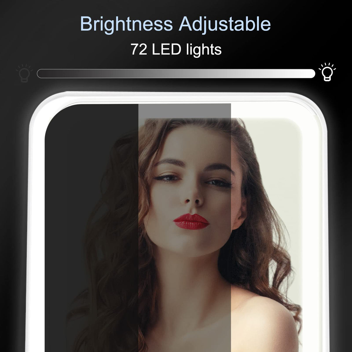 FUNTOUCH Lighted Makeup Mirror in a travel bag