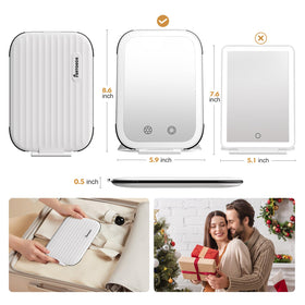 FUNTOUCH Makeup Mirror in travel bag for portability