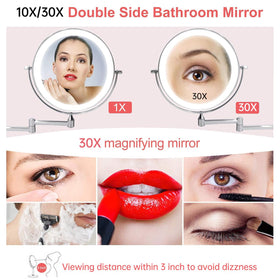 FUNTOUCH makeup mirror with three colour light settings