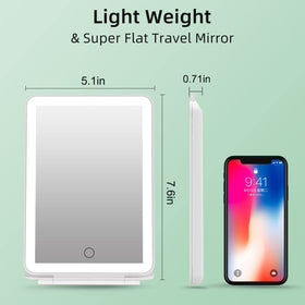 FUNTOUCH Portable Makeup Mirror in a travel bag