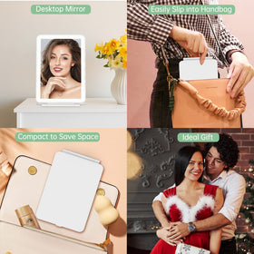 FUNTOUCH Portable Makeup Mirror with touch screen controls