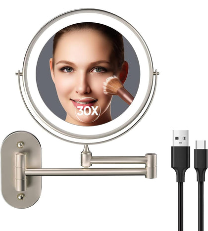 FUNTOUCH Rechargeable Lighted Makeup Vanity Mirror front view