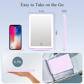FUNTOUCH Travel Makeup Mirror in a travel bag for portability