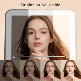 FUNTOUCH Travel Makeup Mirror showing cool light setting
