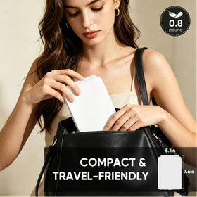 FUNTOUCH Travel Makeup Mirror showing three light modes
