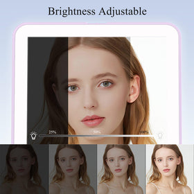 FUNTOUCH Travel Makeup Mirror side view showcasing its slim design