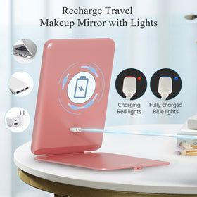 FUNTOUCH Travel Makeup Mirror side view showing compact design