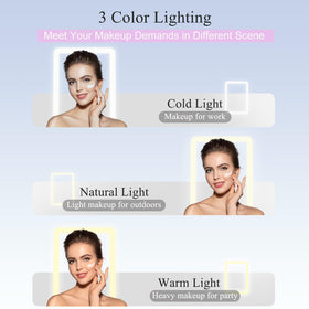 FUNTOUCH Travel Makeup Mirror touch control feature close-up