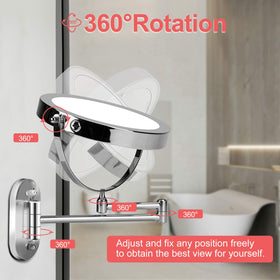 FUNTOUCH wall mounted mirror with adjustable lighting