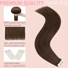 FUOTONBUTY Tape in Hair Extensions close-up of tape