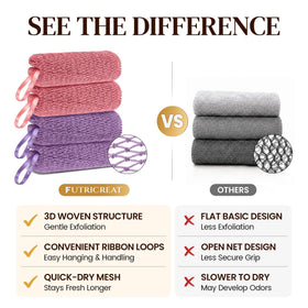 FUTRICREAT African Net Sponge in travel pouch