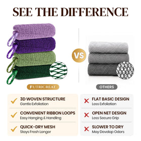 FUTRICREAT African Net Sponge in travel pouch