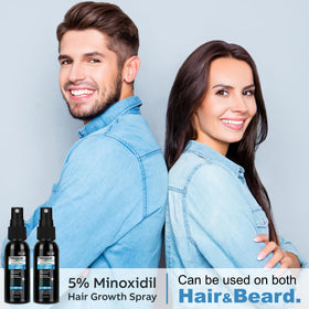 FUZYAT 5% Minoxidil Hair Growth Spray on a bathroom shelf