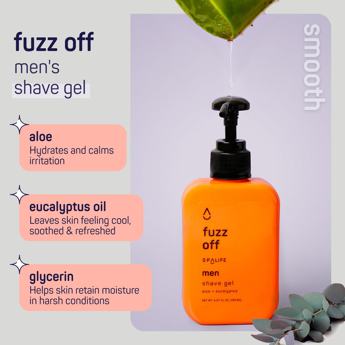 Fuzz Off Shave Gel from SpaLife Men's Grooming Set