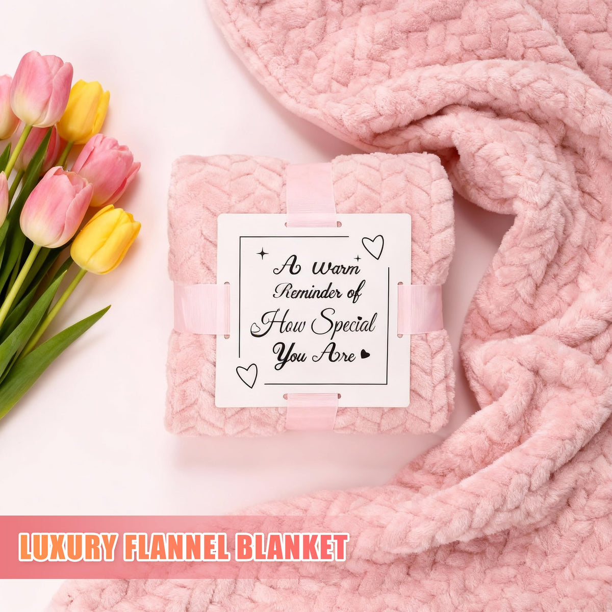 Fuzzy socks and silk eye mask in Tova's Creations gift basket