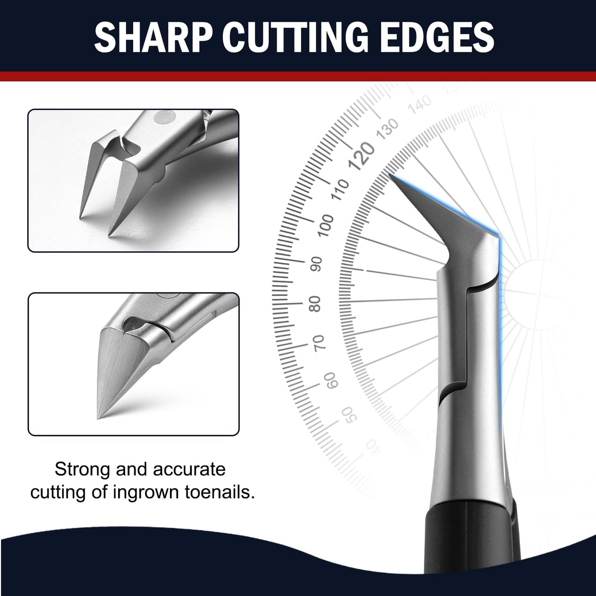 FVION Toenail Clippers in use on thick toenails
