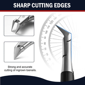 FVION Toenail Clippers in use on thick toenails