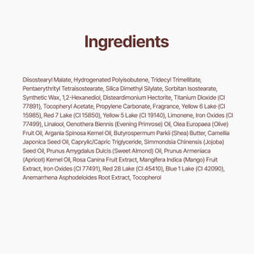 fwee 3D Voluming Gloss Vanilla 70% ingredients list