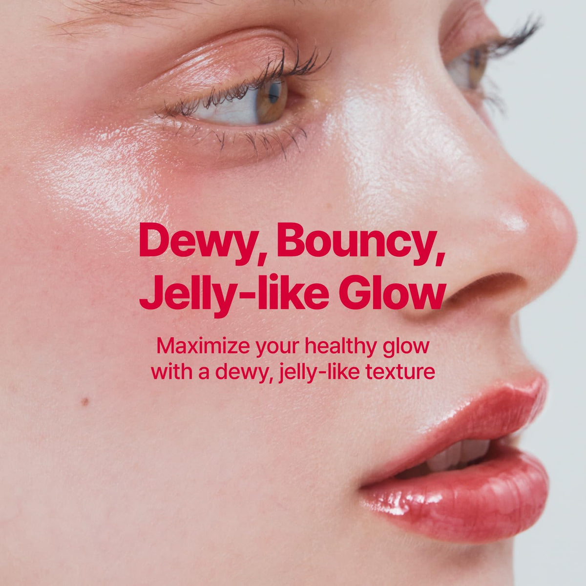 fwee Glowy Jelly Pot Berry Choco swatch on skin