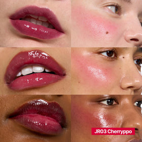 fwee Glowy Jelly Pot Cherryppo Cherry Red swatch on skin