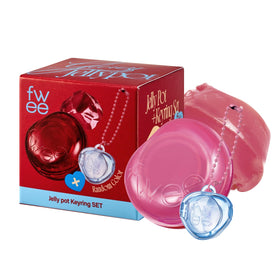 fwee Glowy Jelly Pot Coral Pink front view