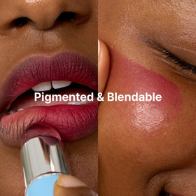 fwee Lip & Cheek Blurry Pudding Pot application on lips
