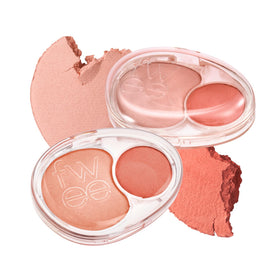 fwee Mellow Dual Blush Juicy Smile front view with packaging
