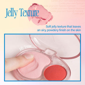 fwee Mellow Dual Blush RD02 Another Me applied for a matte finish
