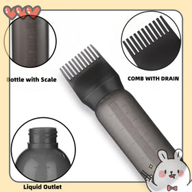 FXSPLCZ Root Comb Applicator Bottle filled with hair dye for easy application