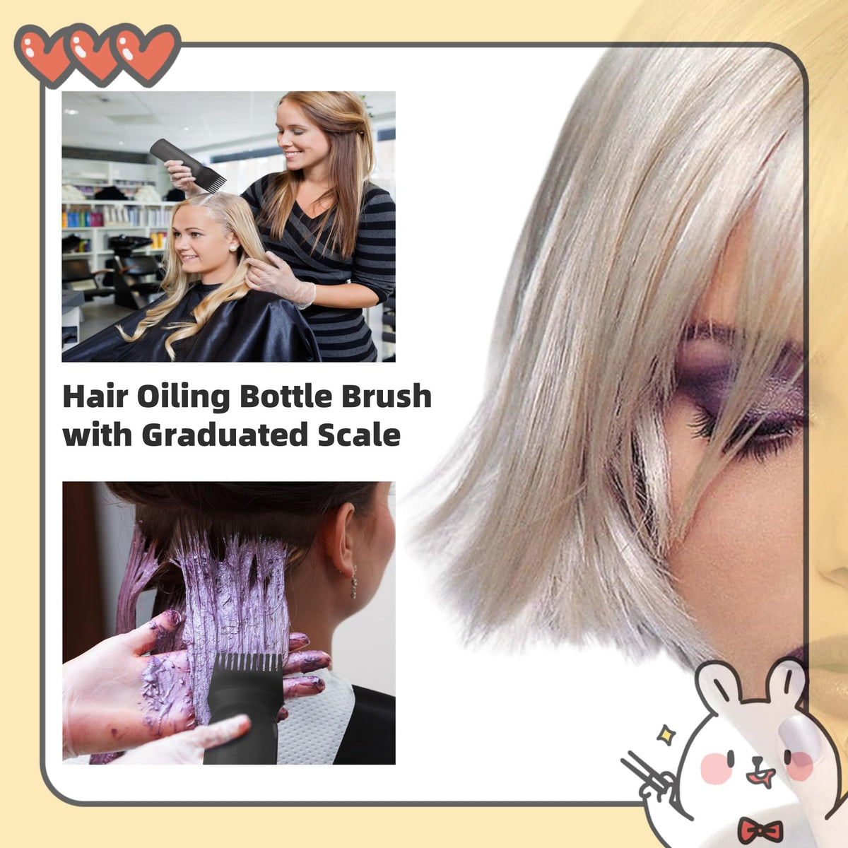 FXSPLCZ Root Comb Applicator Bottle in use on scalp during hair