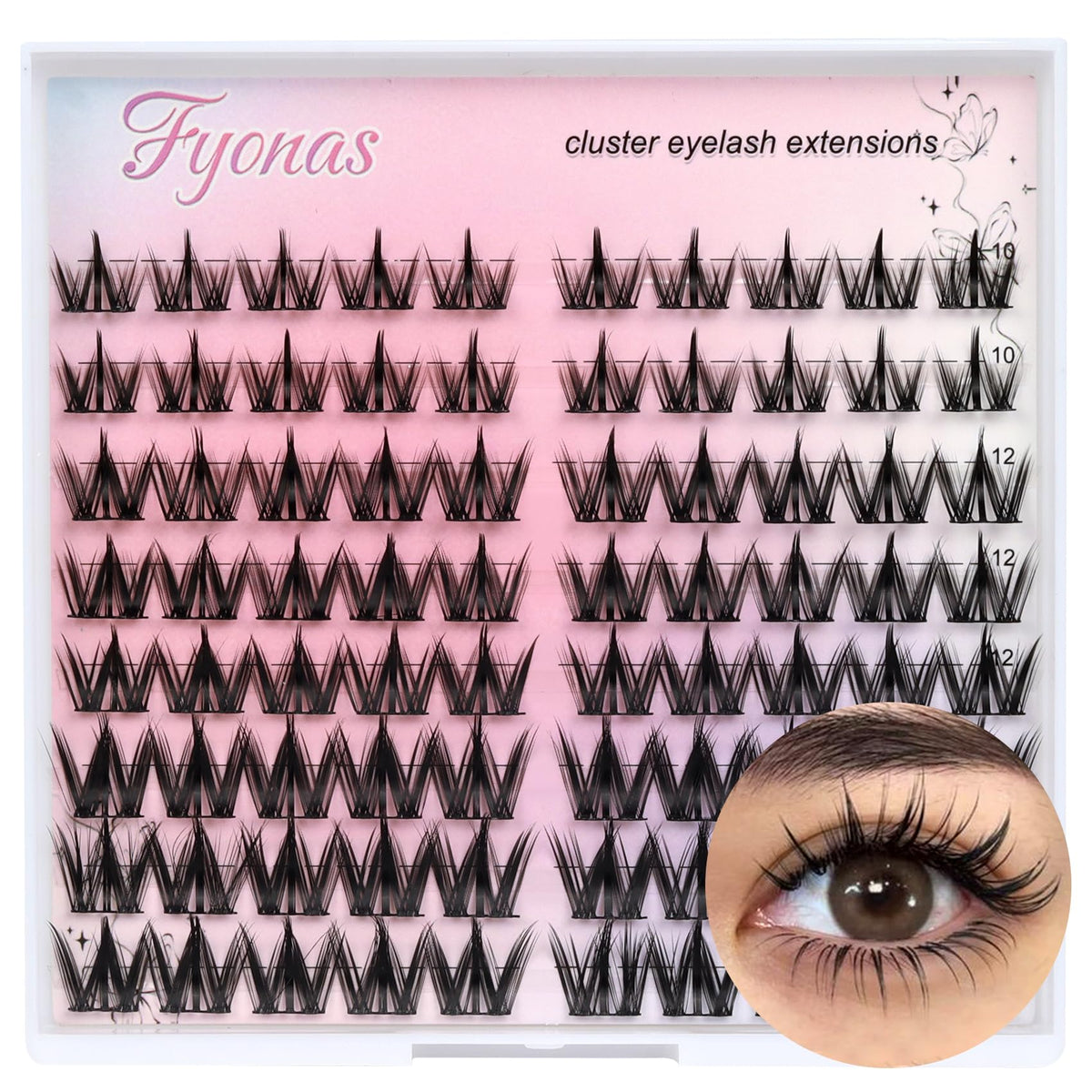 Fyonas 80Pcs Manga Lash Clusters front view