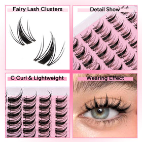 Fyonas 80Pcs of spiky anime lashes in packaging
