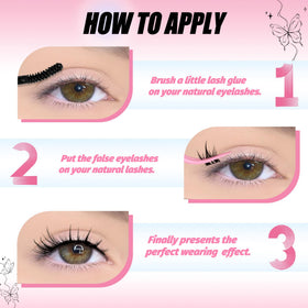 Fyonas Lash Clusters showing the thickness and quality