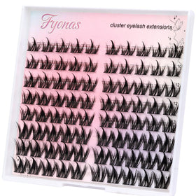 Fyonas Lash Clusters with eyelash glue and tweezers