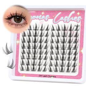 Fyonas Manga Lash Clusters back view with detailed instructions