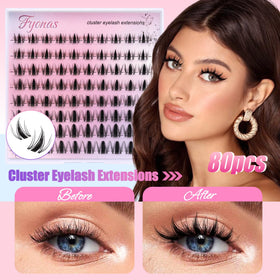 Fyonas Manga Lash Clusters showing different lash lengths