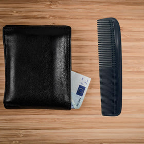 G.B.S Pocket Comb black close-up of teeth