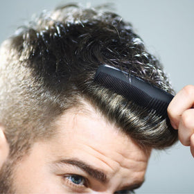 G.B.S Pocket Comb black side view showing smooth finish