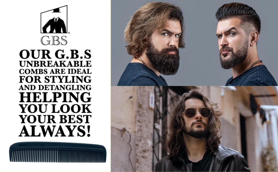 G.B.S Pocket Comb black with other grooming tools