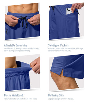 G Gradual Men's Swim Trunks blue in water