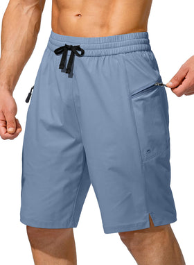 G Gradual Men's Swim Trunks light blue front view